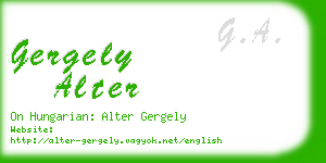 gergely alter business card